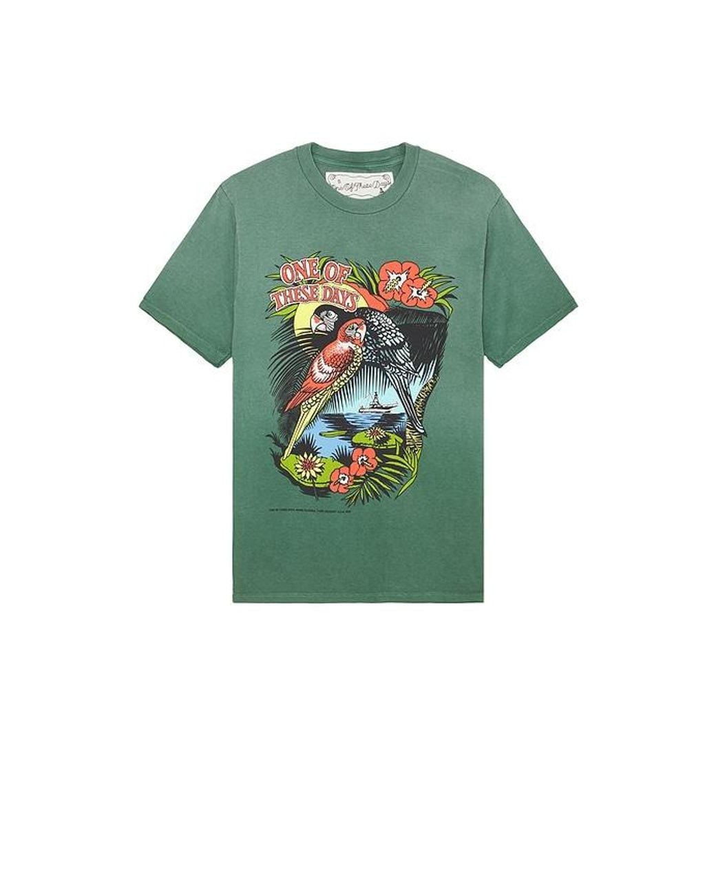 One Of These Days Green X Revolve X Fwrd Miami Design 02 Tee for men