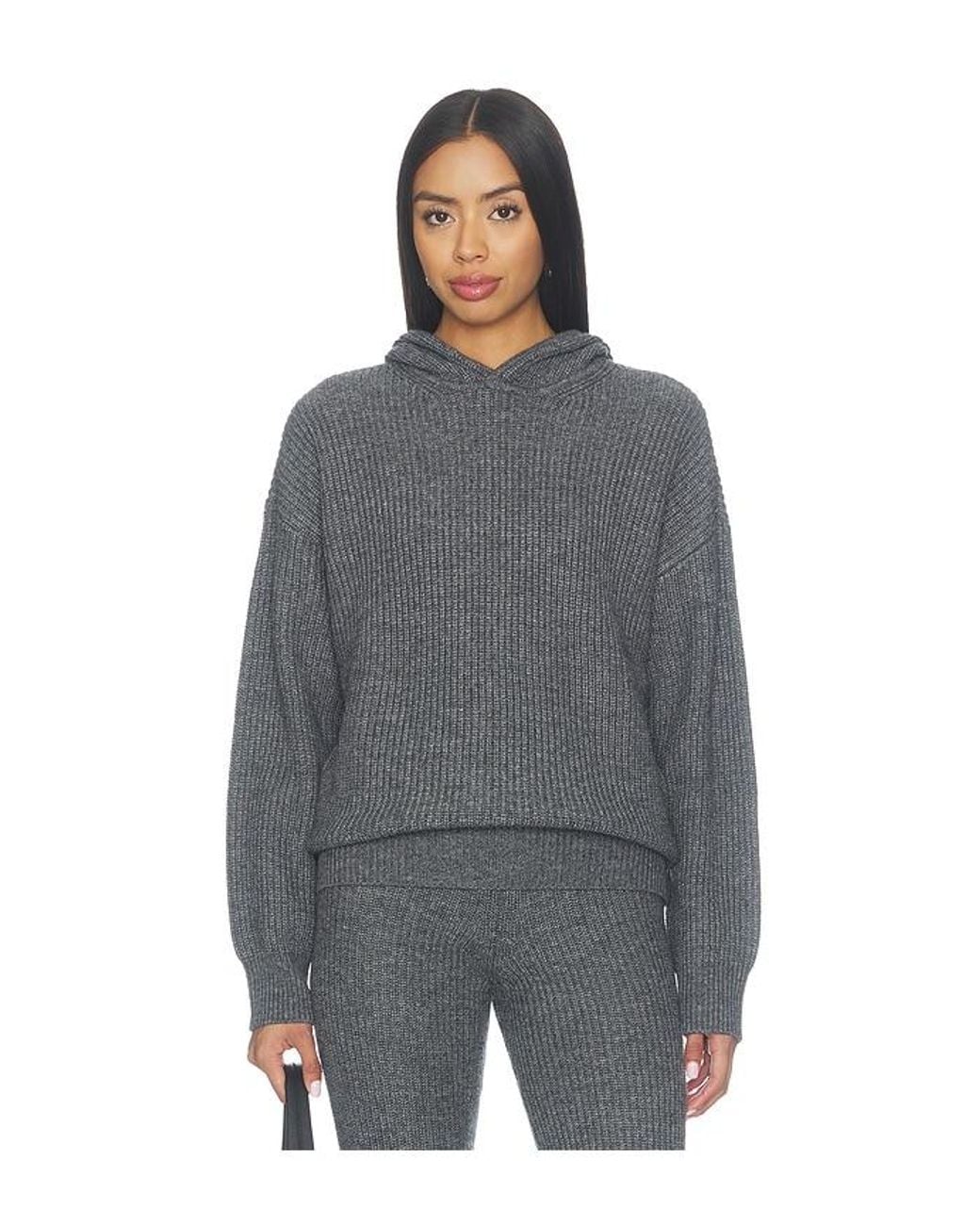 Lovers + Friends Gray Honora Knit Hoodie