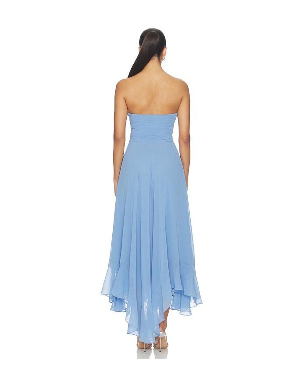 retroféte Blue Louisa Chiffon Dress