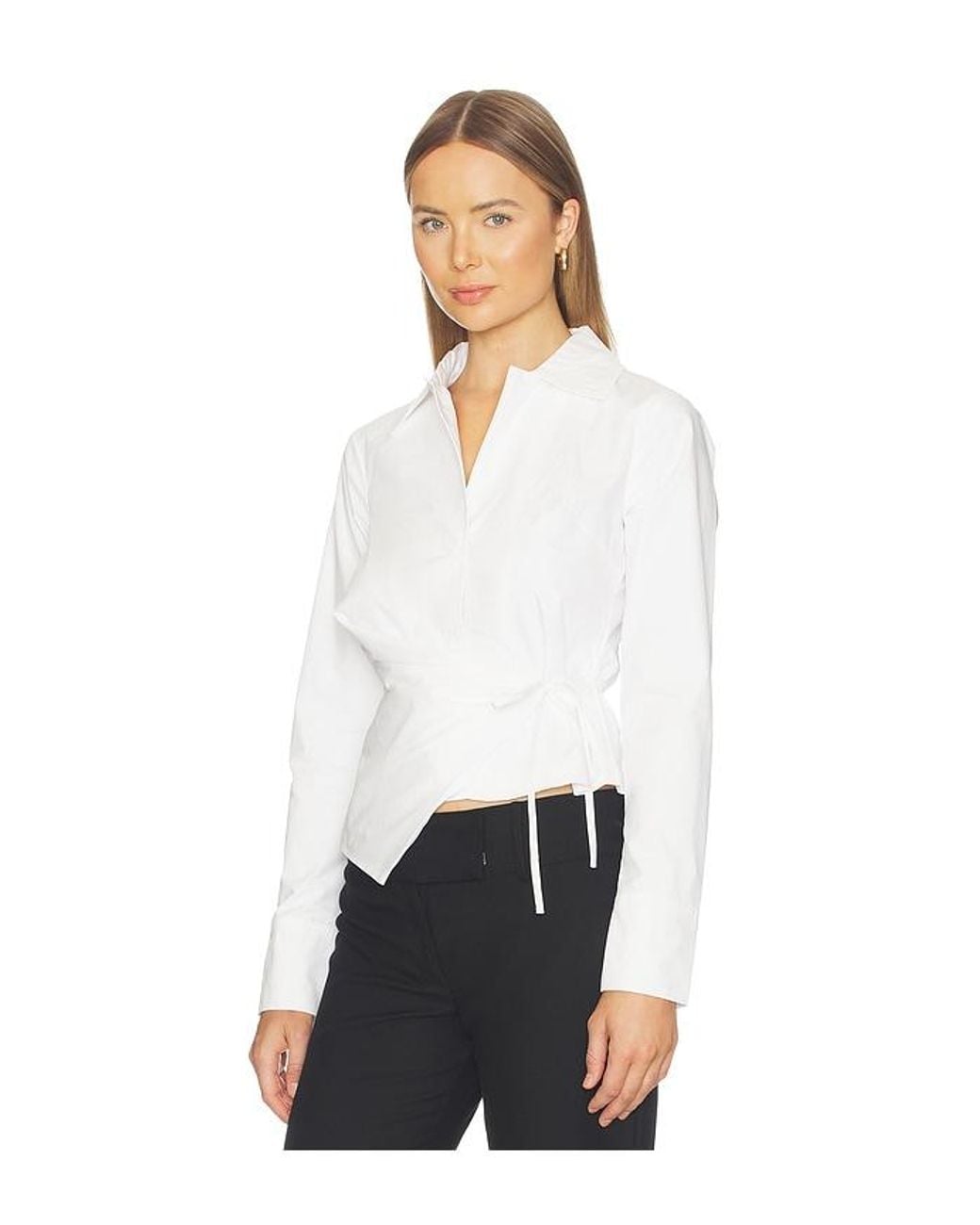 ALL THE WAYS White Xandra Wrap Top