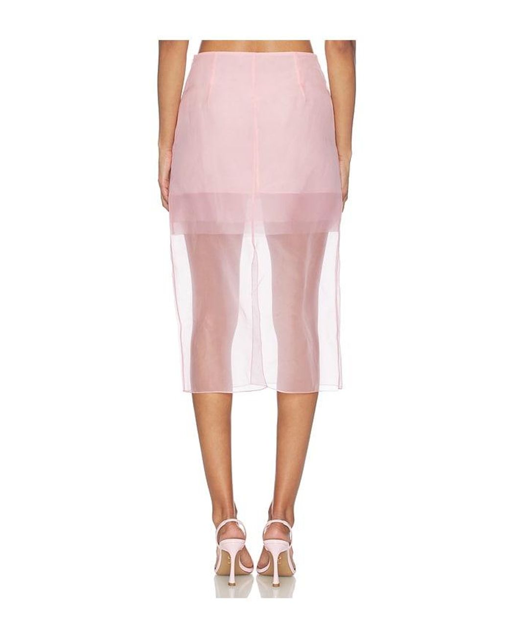 Monse Pink Organza Pencil Skirt