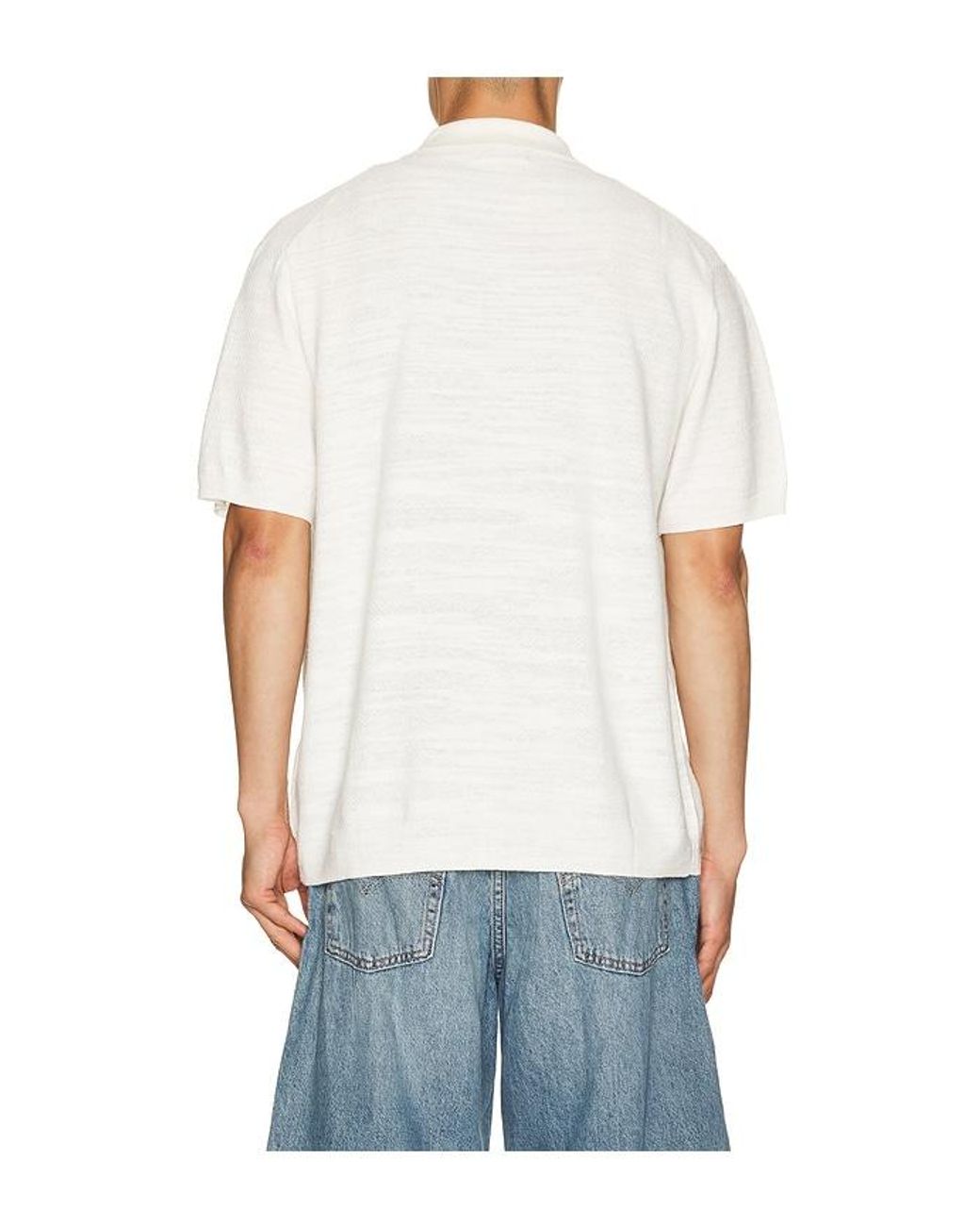 Polo Ralph Lauren White Short Sleeve Cardigan Sweater for men