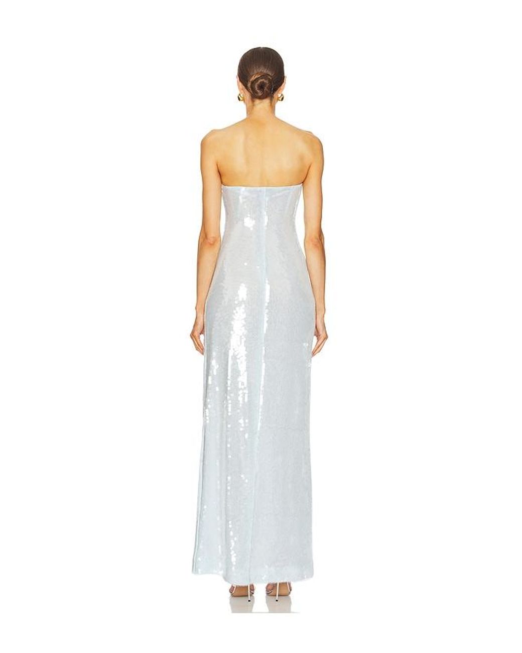 retroféte White Beth Sequin Dress