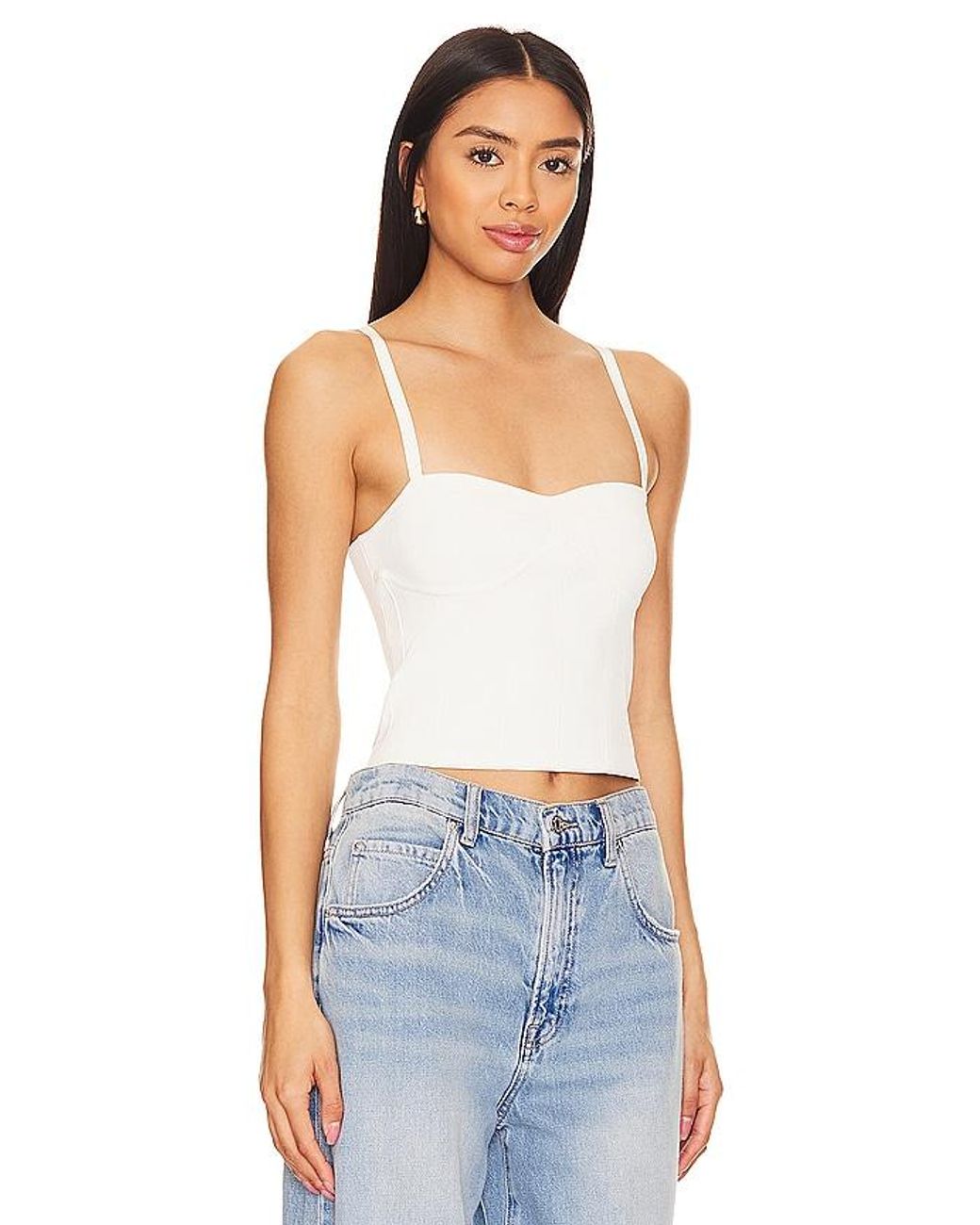 Camila Coelho Blue Jade Knit Bustier