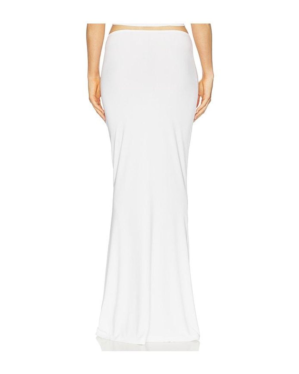 Norma Kamali White X Lifestyle Obie Long Skirt