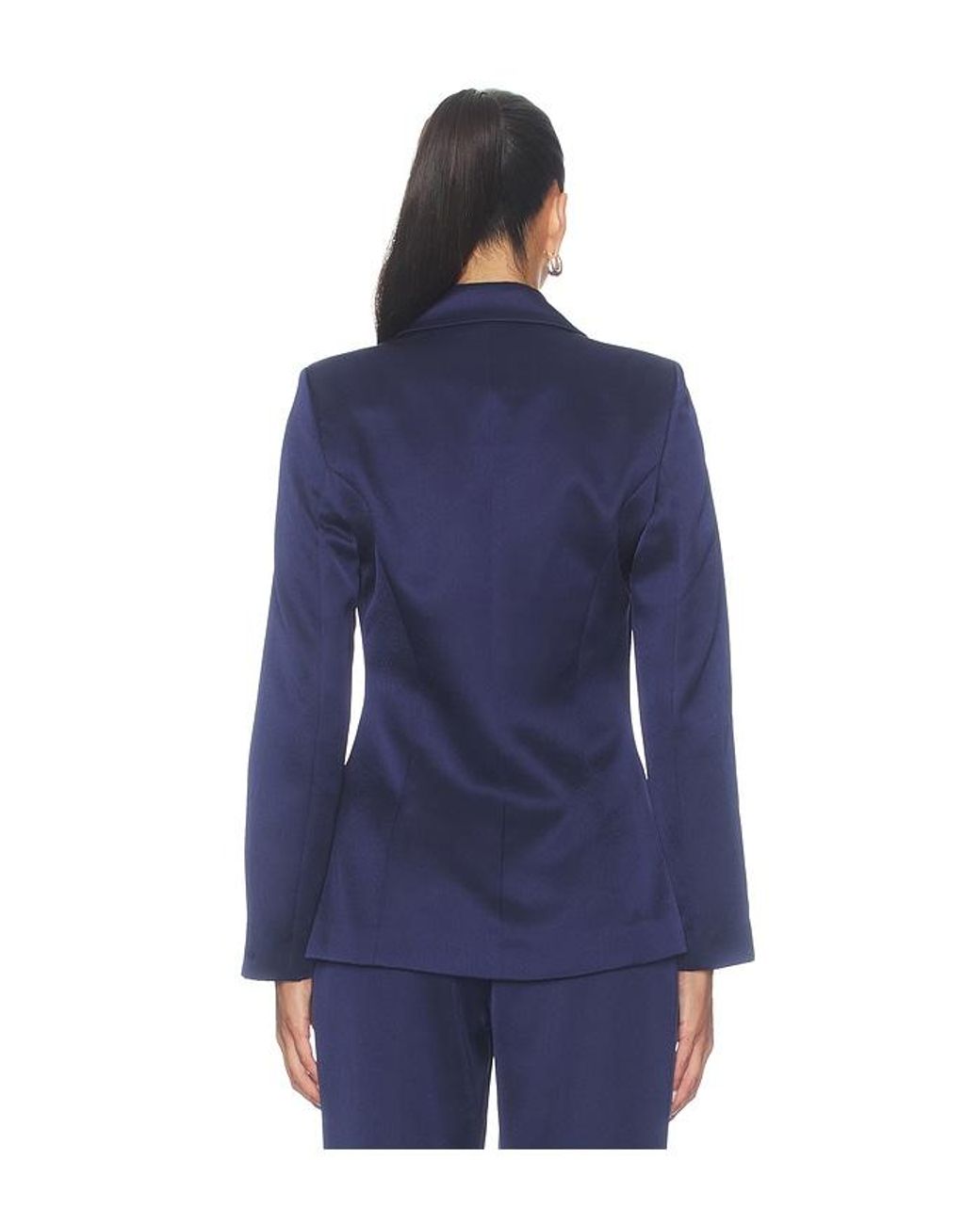 Nadine Merabi Blue Satin Blazer