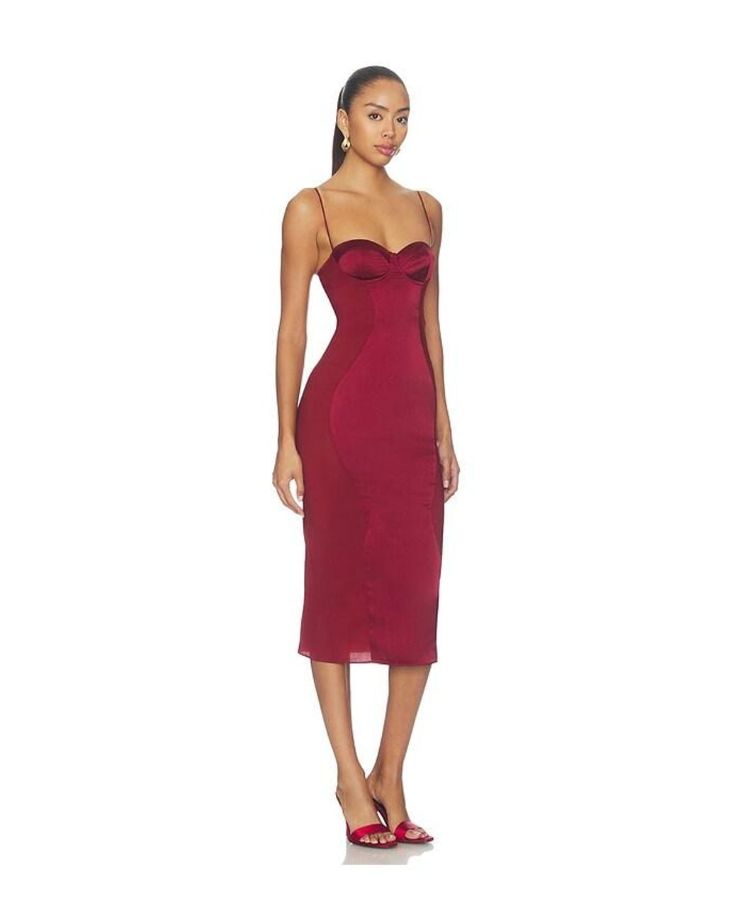 Nbd Red Mohini Midi Dress