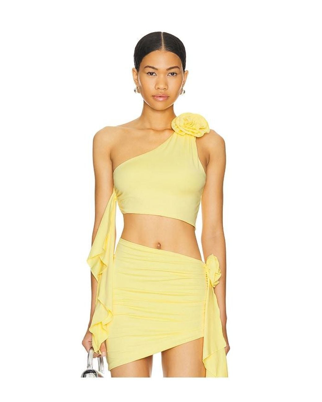 Lovers + Friends Yellow Cordelia Top