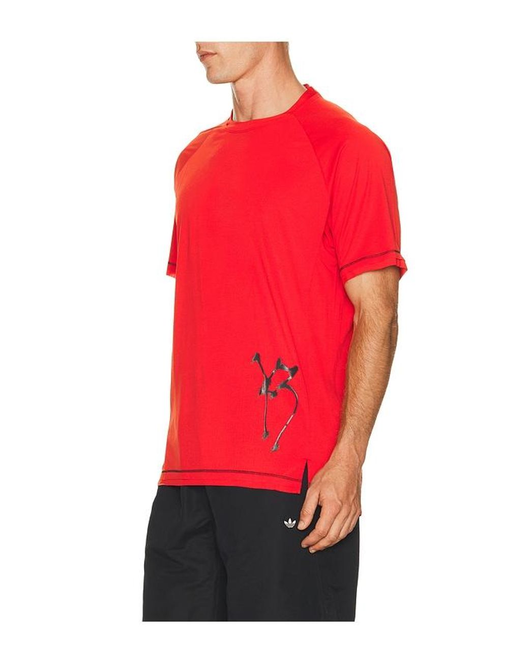 Y-3 Red Gfx Run Tee for men