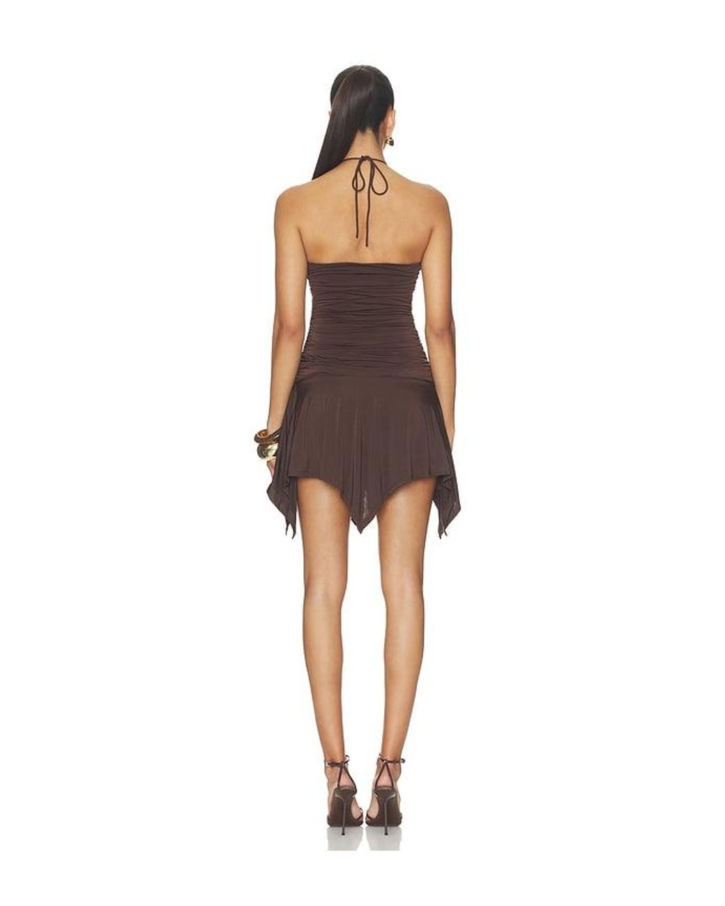 MORE TO COME Brown Hendrix Mini Dress