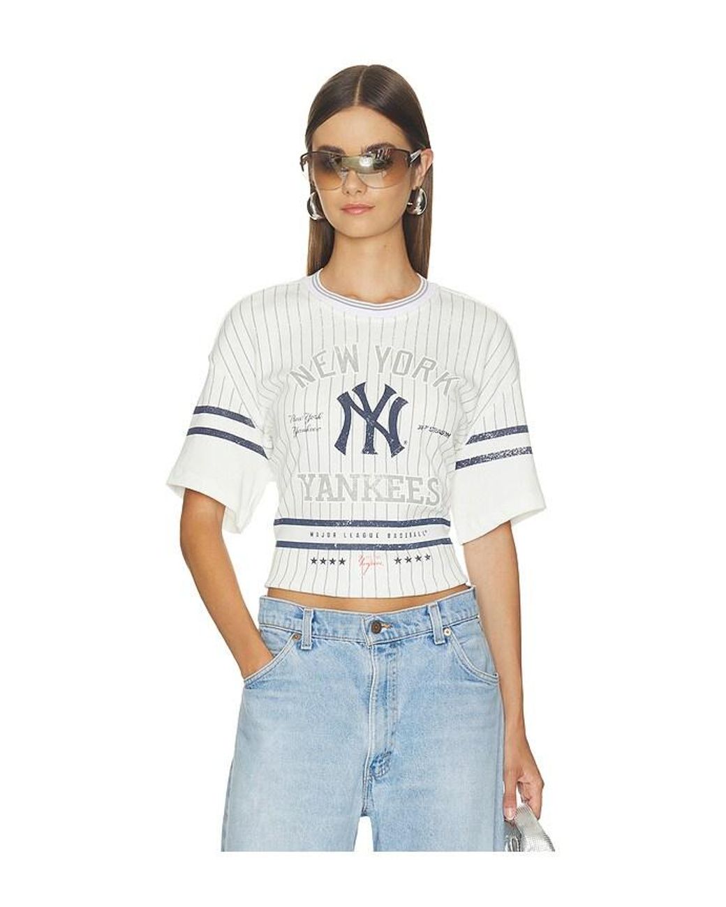 OFF SEASON White Femme Lace-Back Graphic Tee