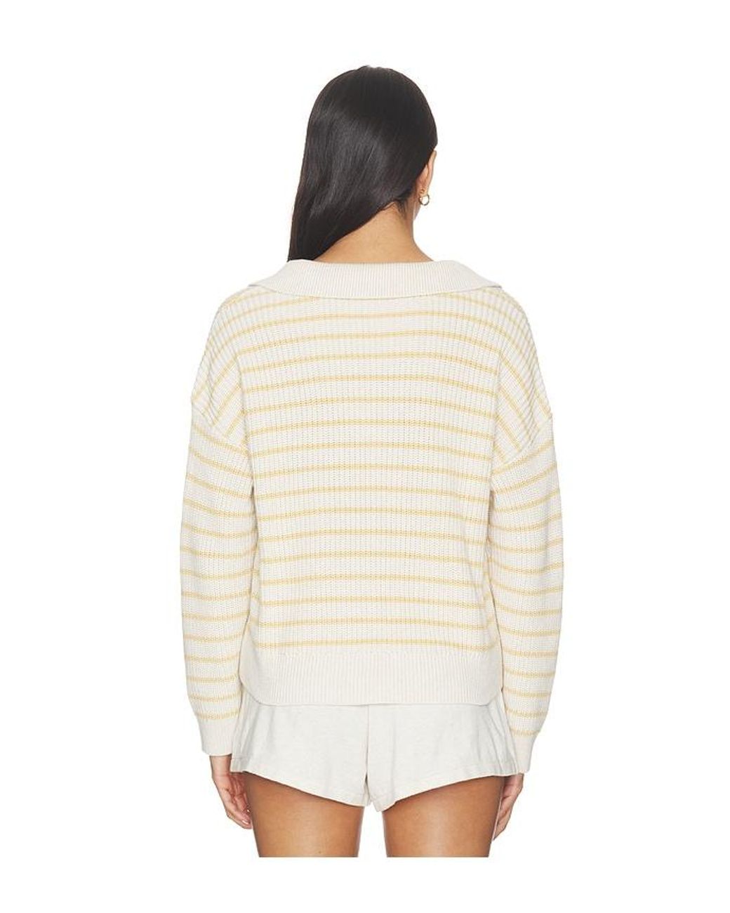 Eberjey White Fine Gauge Polo Top