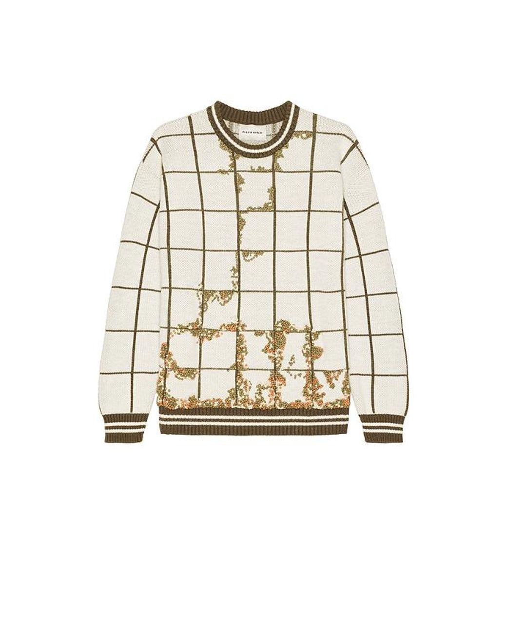 Pas Une Marque Gray Moss-Knitted Sweater for men
