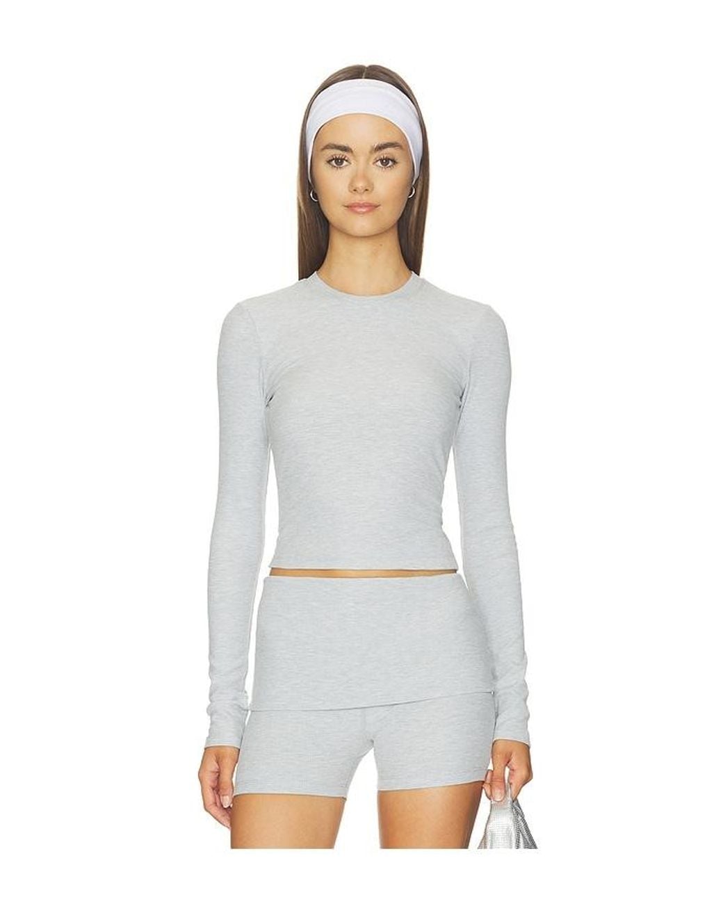 WellBeing + BeingWell White Leon Long Sleeve Top