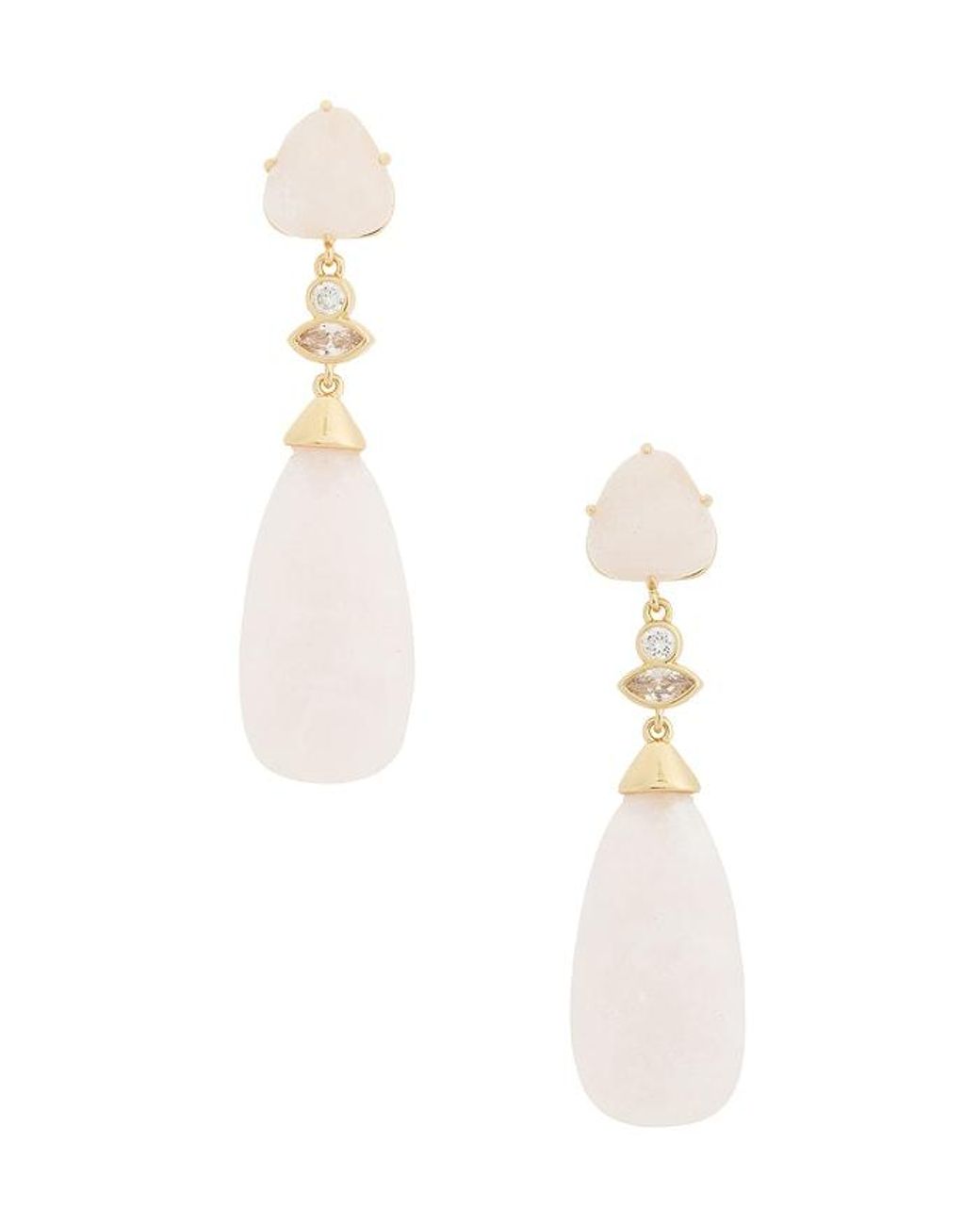 Ettika White Solstice Drop Earrings