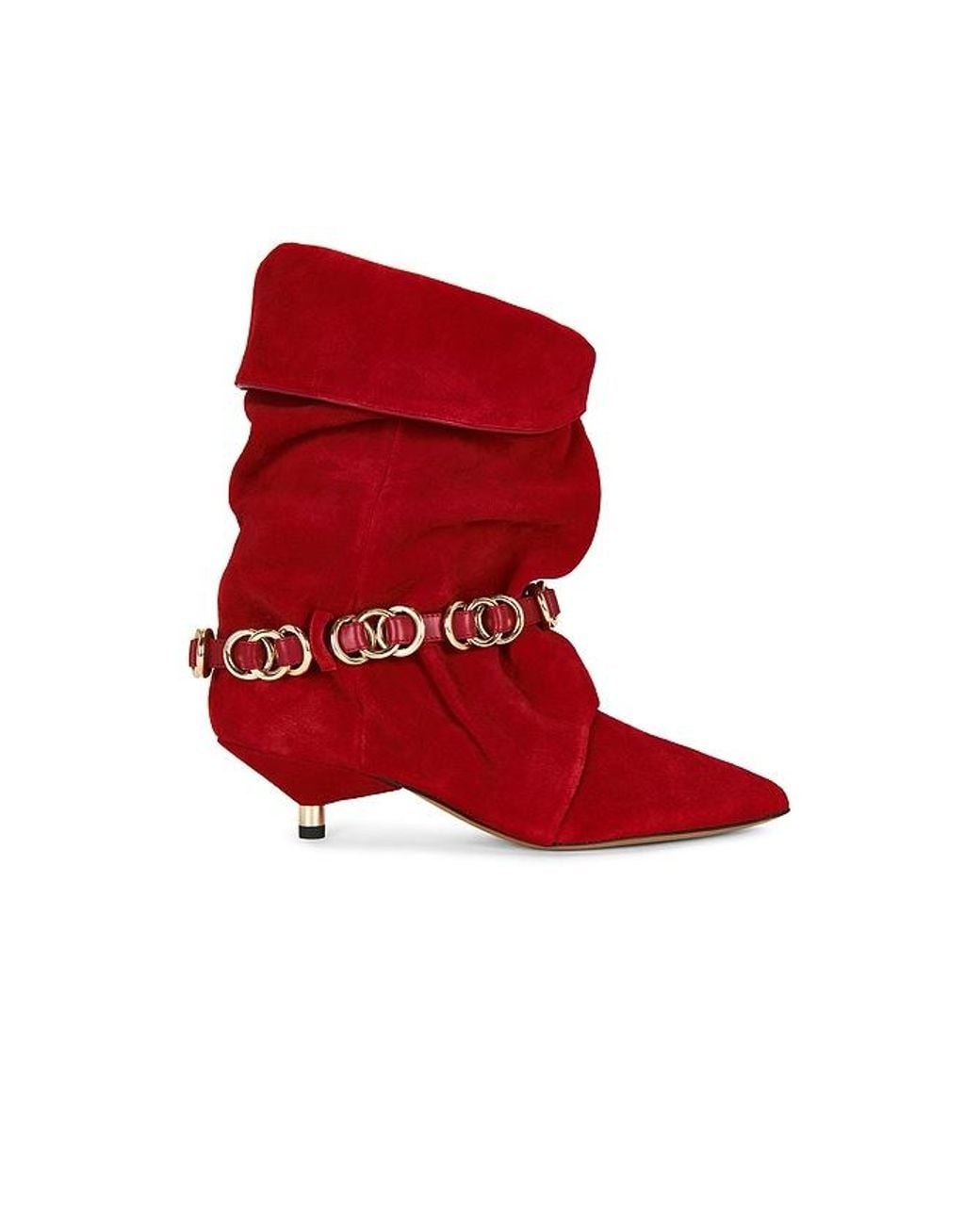 Isabel Marant Red Edrik Rings Boot