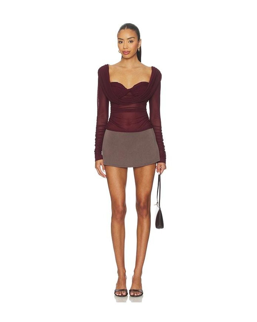 MAJORELLE Red Simone Top