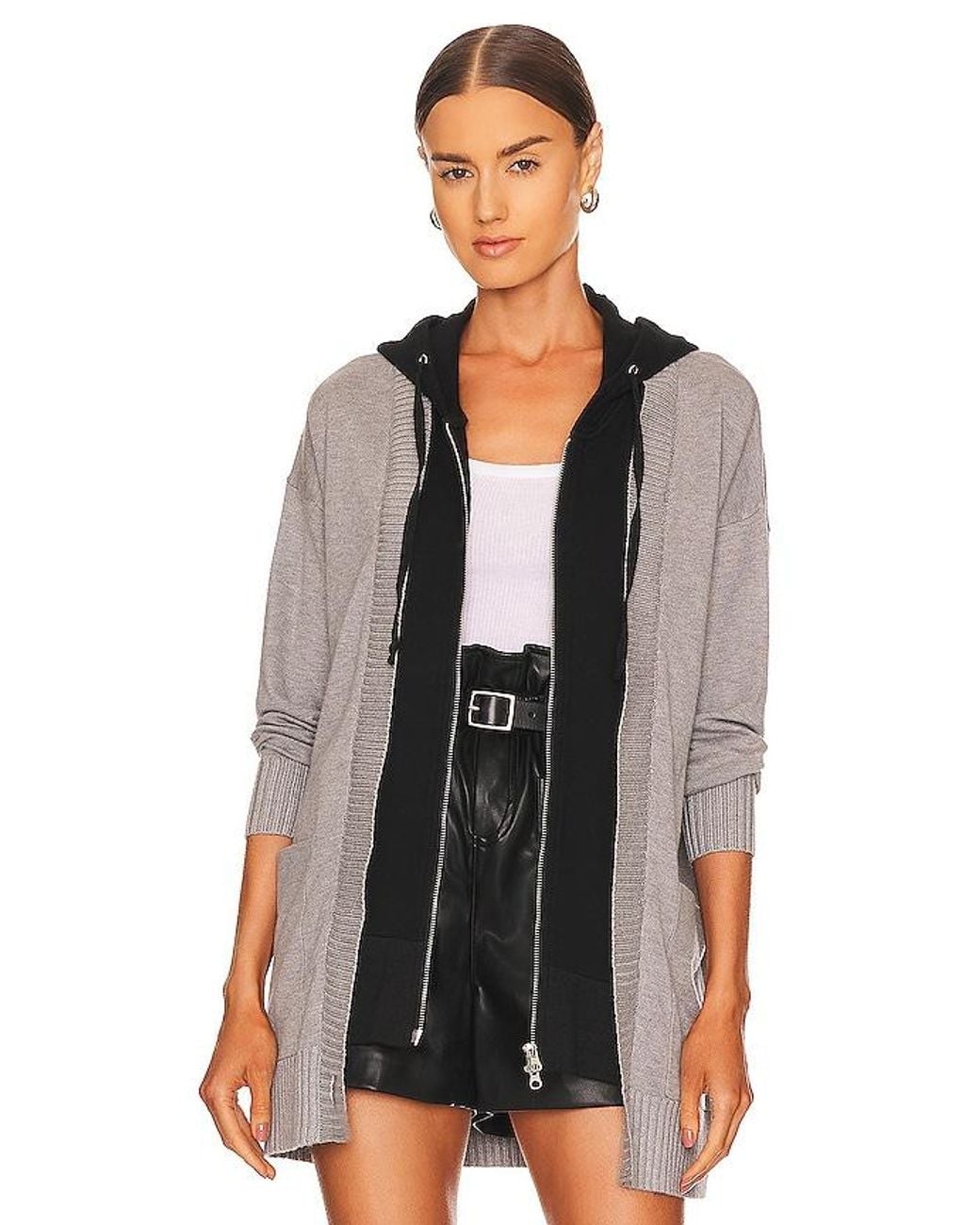 Central Park West Black Brynn Long Dickie Cardigan