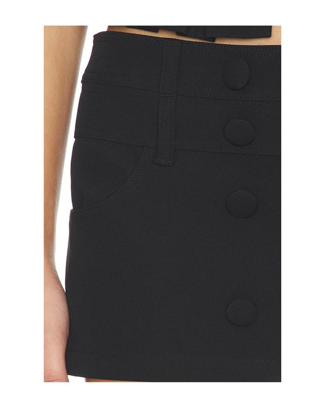 GUIZIO Black Mollie Mini Skort