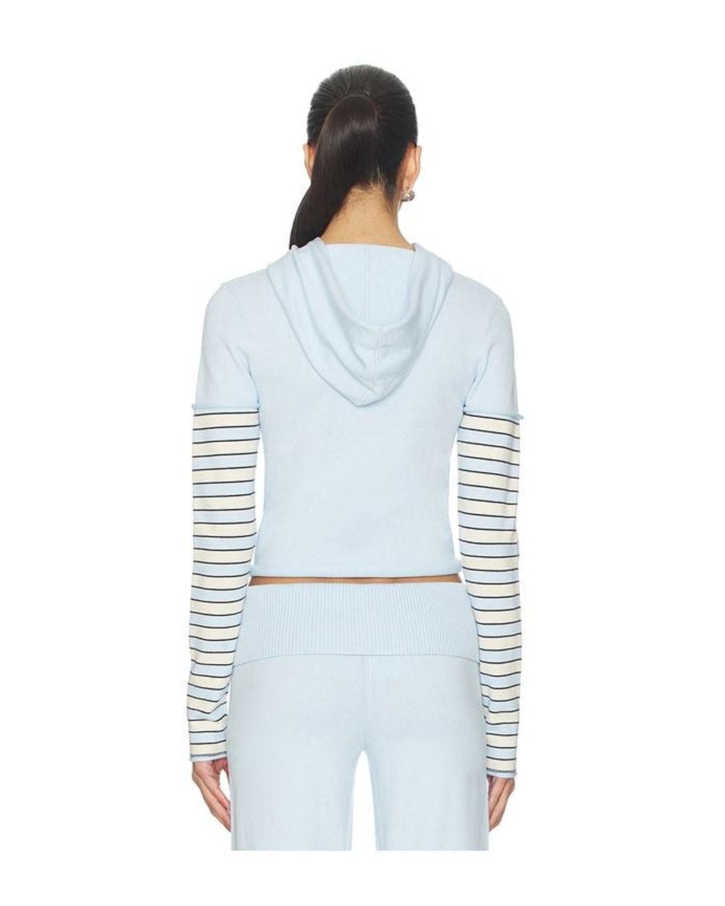 Frankie's Bikinis Blue Marina Cloud Knit Hoodie