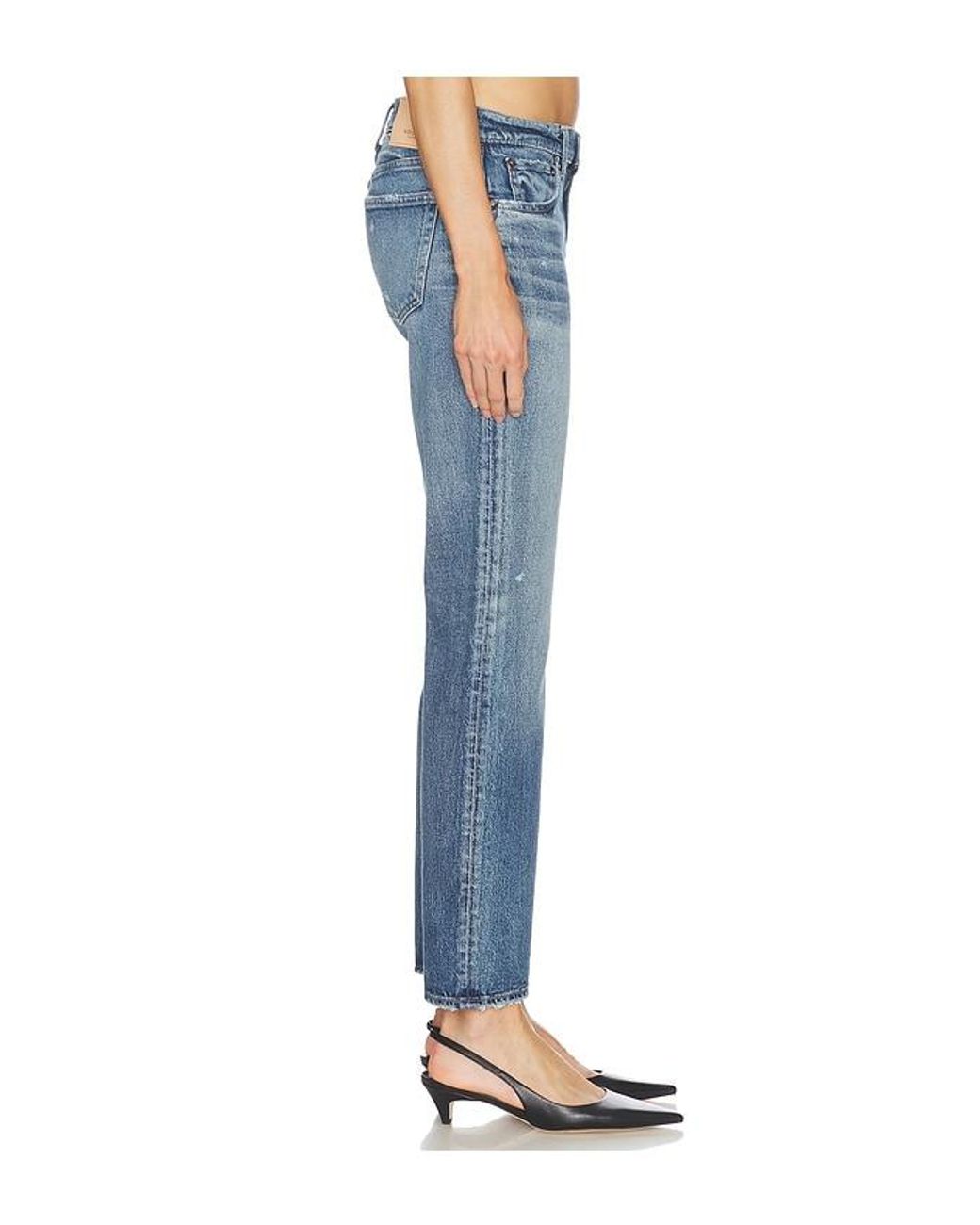 Moussy Blue Mallard Slim Straight Jeans