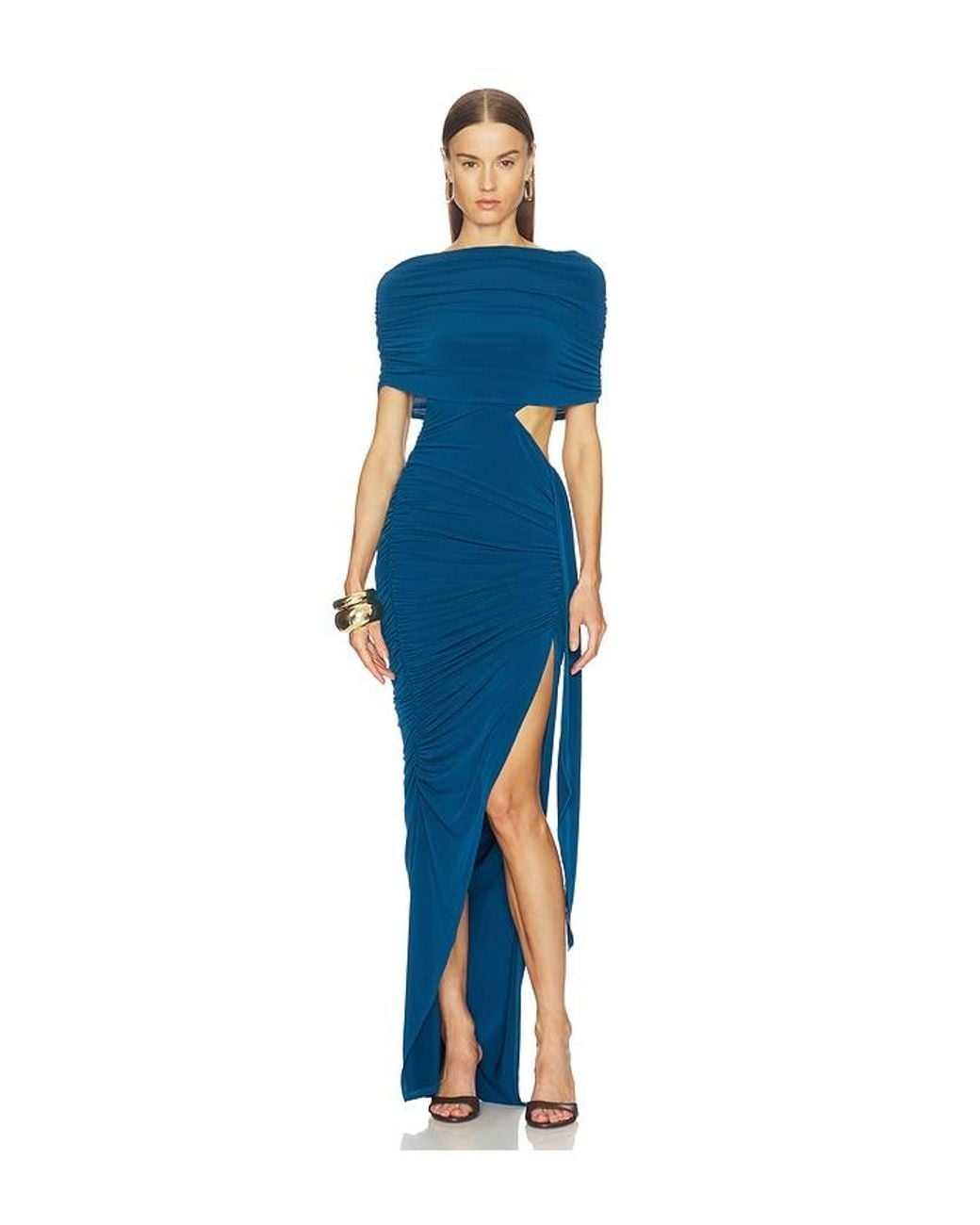 Michael Costello Blue X Revolve Mortazza Maxi Dress