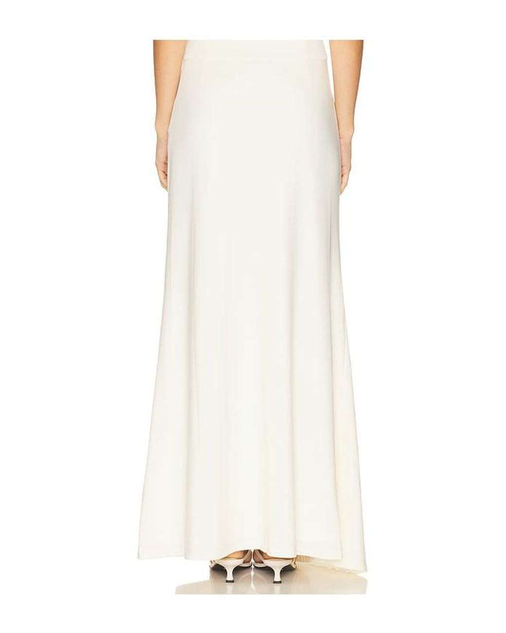 SNDY'S White Cantarios Jersey Maxi Skirt