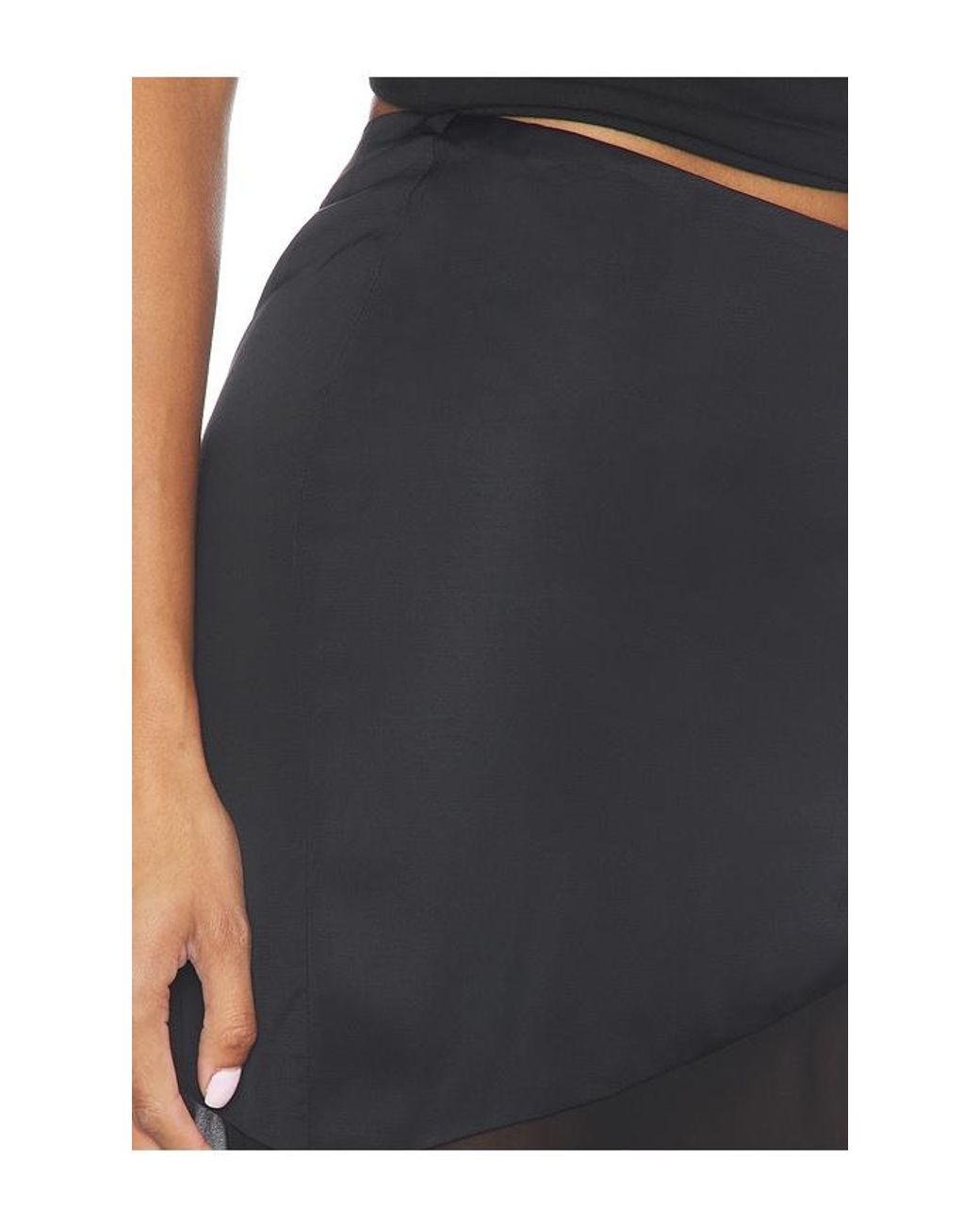 Nbd Black Roshini Midi Skirt