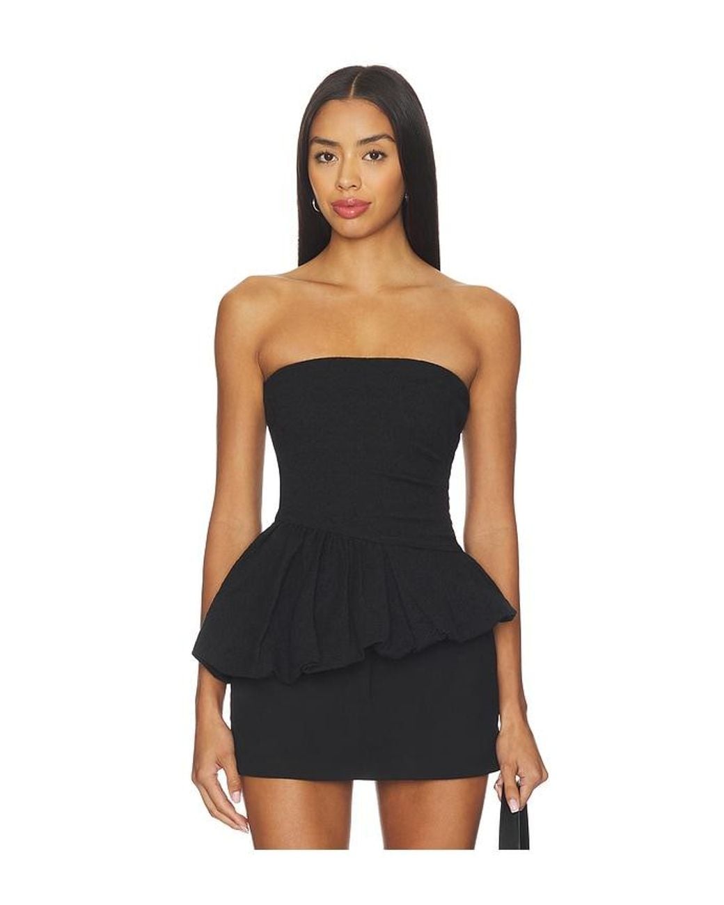 Bec & Bridge Black Rowena Strapless Top