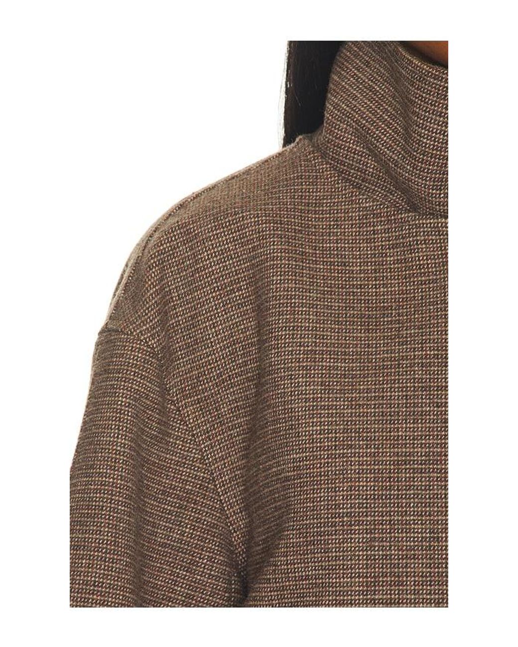 Elodie the Label Brown Walker High Neck Short Coat