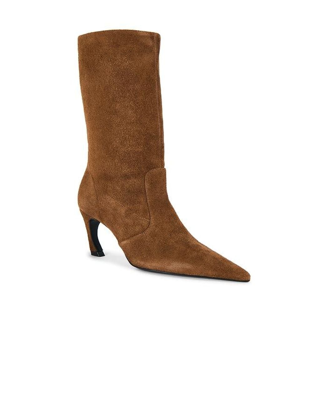 SCHUTZ SHOES Brown Lexi Mid Slouch Bootie