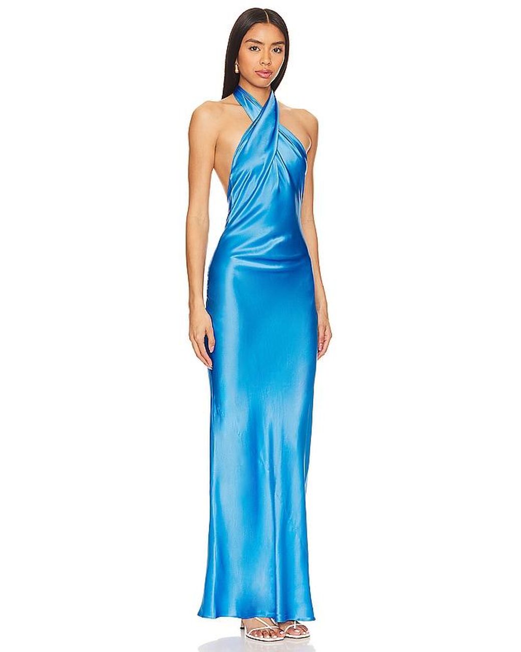 Amanda Uprichard Blue Galilea Gown
