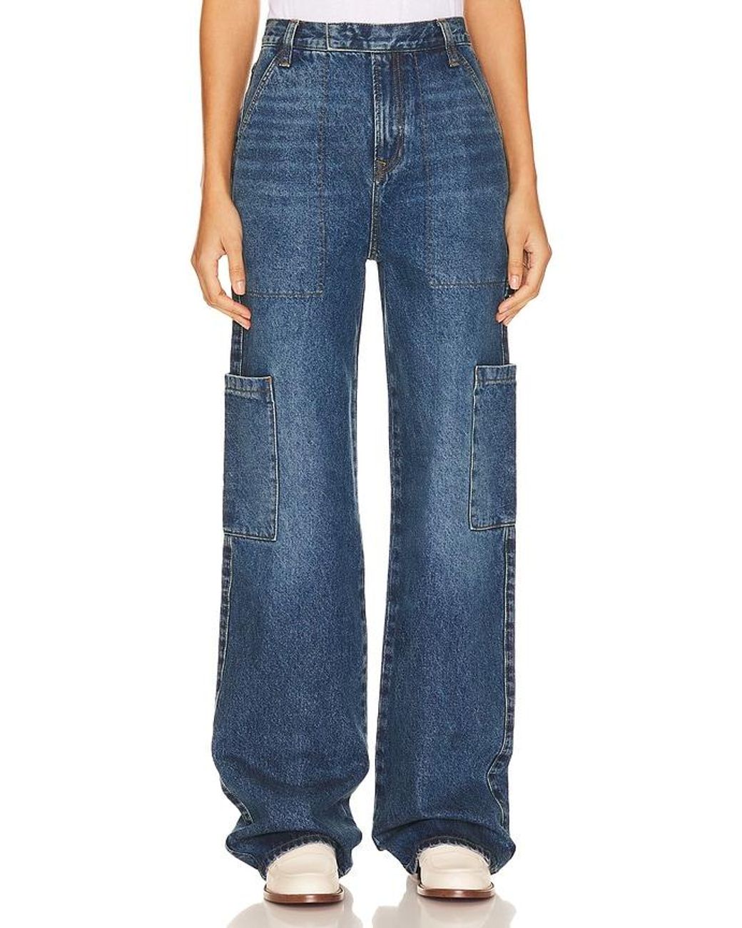 GRLFRND Blue Elyse Trouser Cargo Jeans