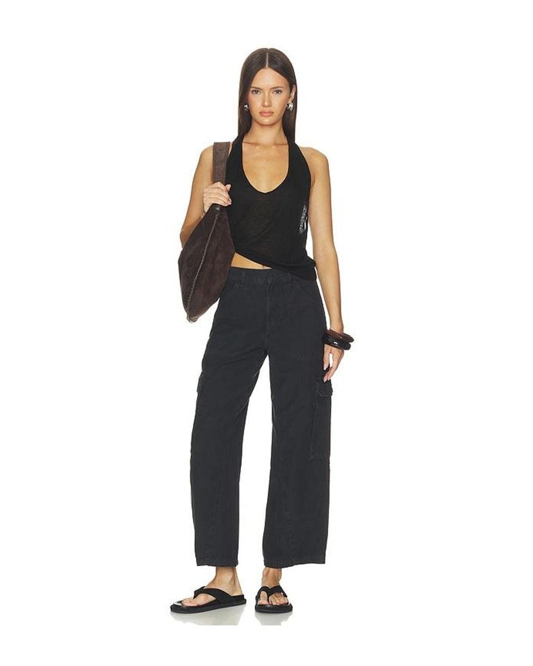 Citizens of Humanity Black Thassos Twisted Seam Utility Pants