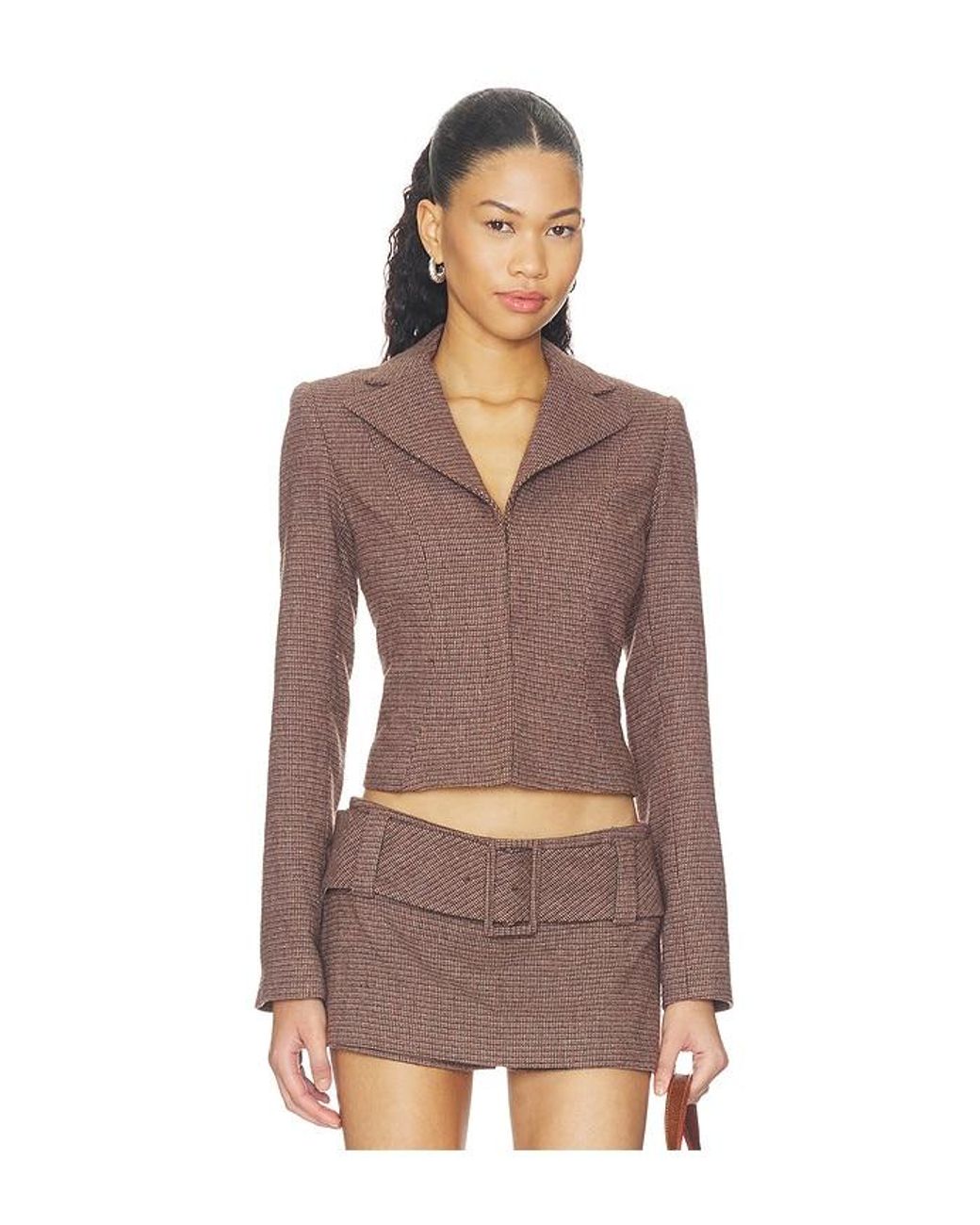 Amanda Uprichard Brown Sutton Jacket