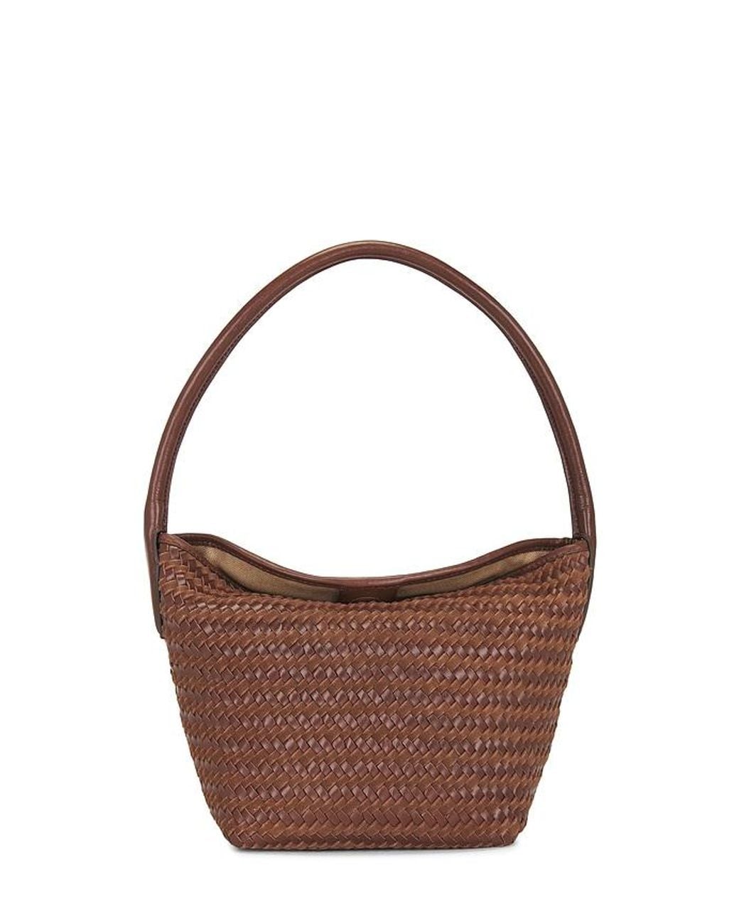 Madewell Brown Suede Handwoven Shoulder Bag