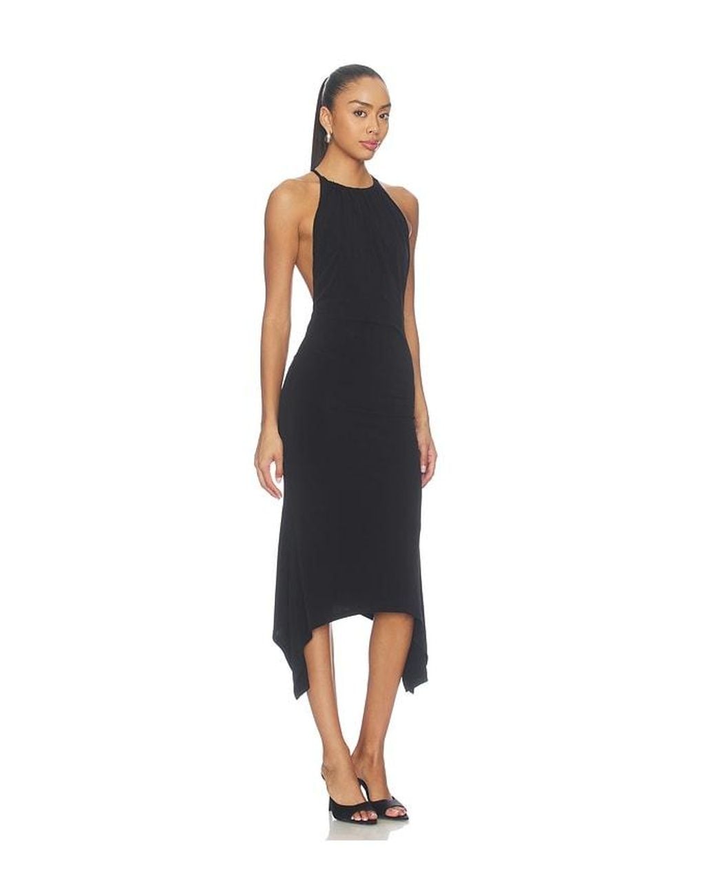 Lovers + Friends Black Perielle Midi Dress