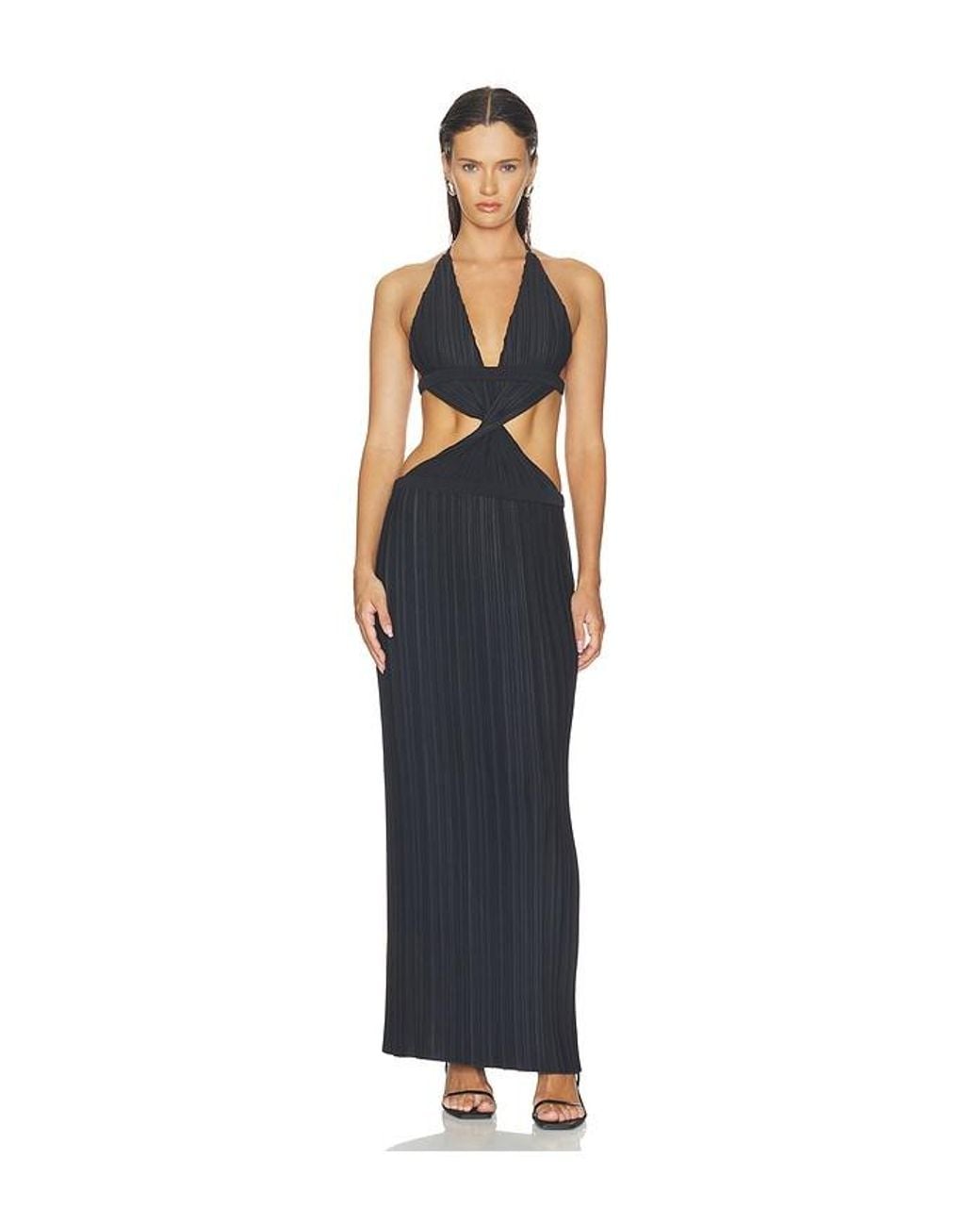HAELO Blue Caged Twist Dress