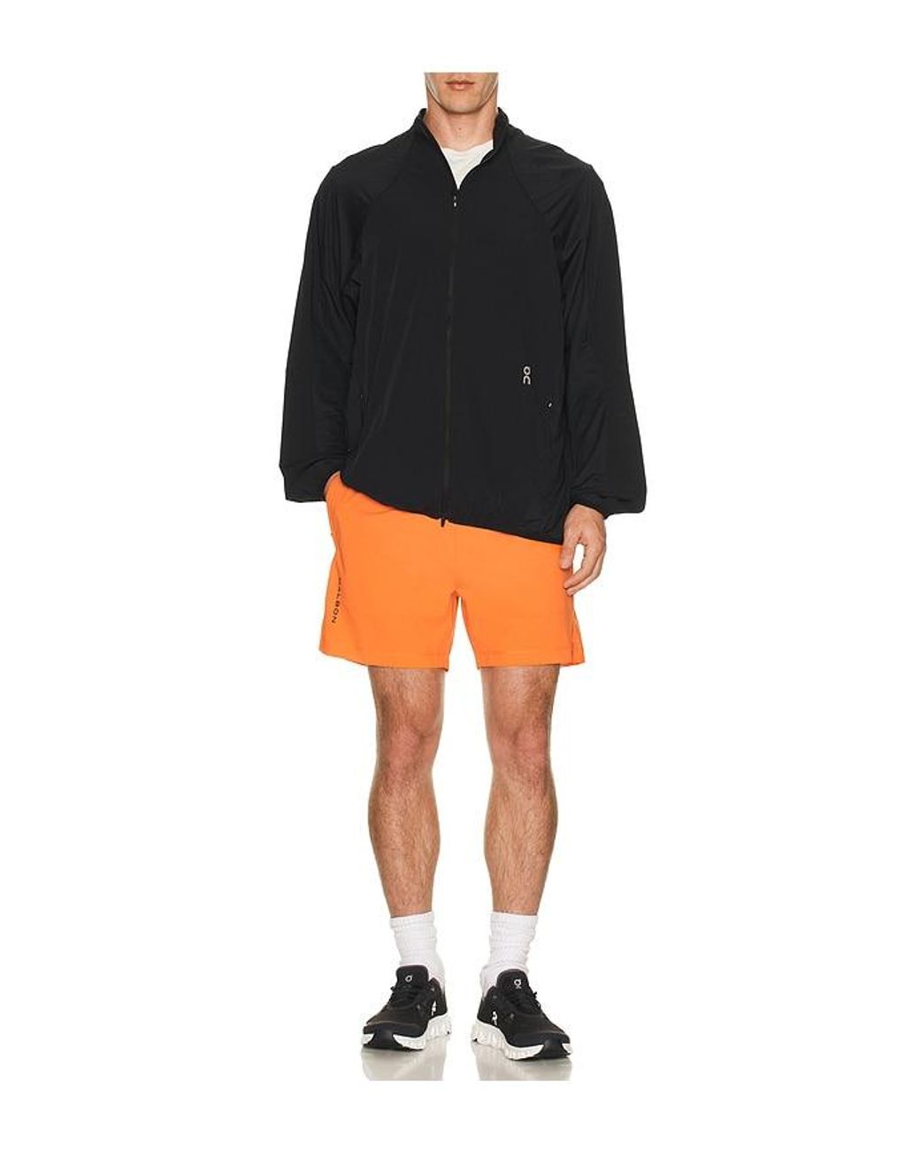 Malbon Orange Performance Poly Tech Short for men