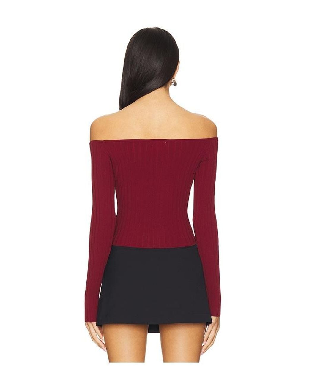 Calypso Top En Color Burgundy Talla (También En M) superdown de color Red