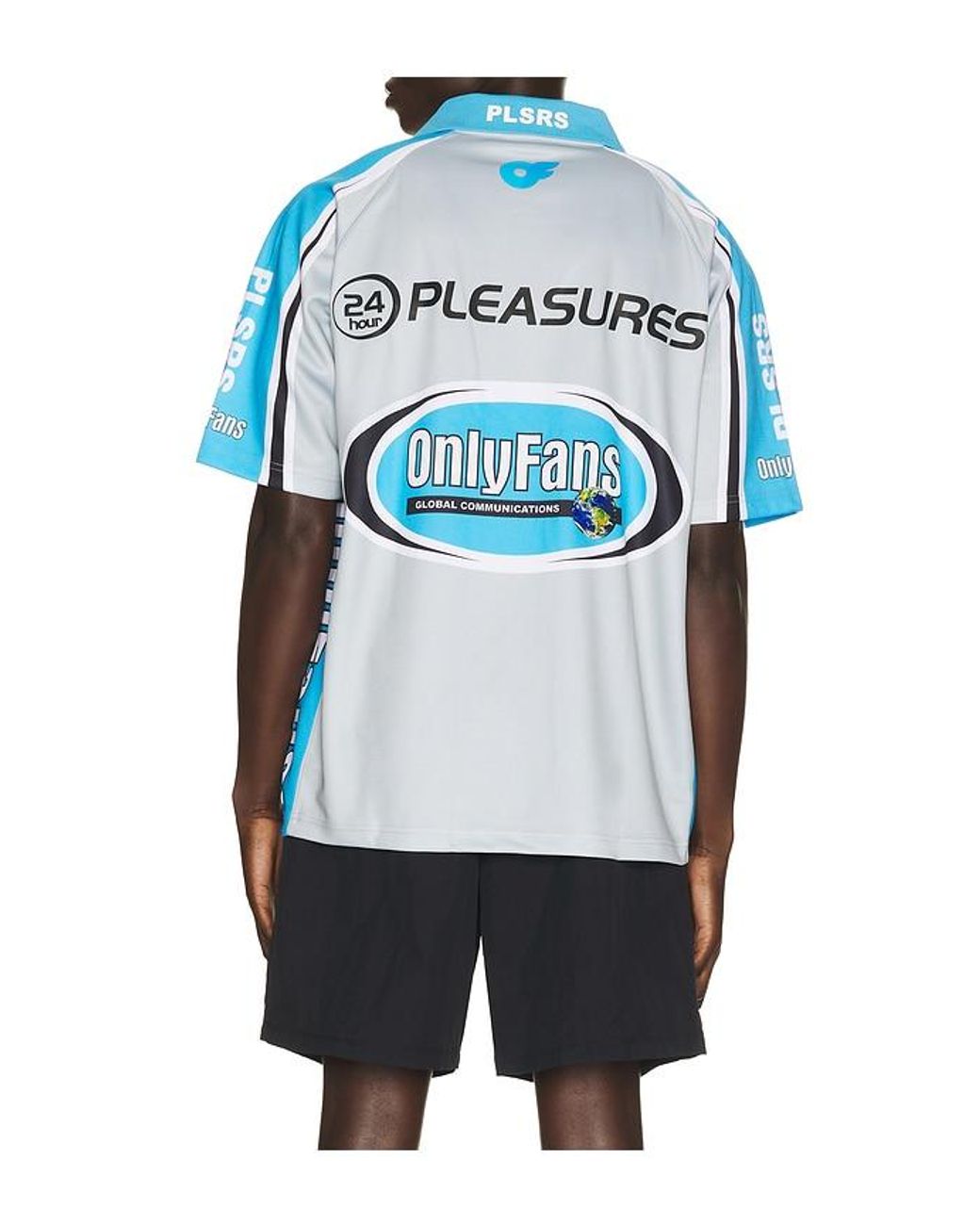 Pleasures Blue X Onlyfans Jersey for men