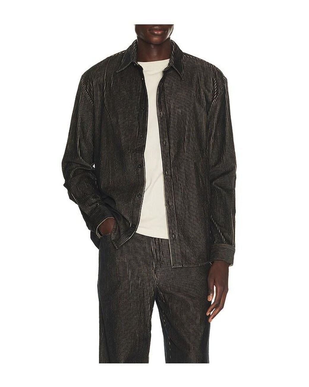 KROST Black Jordan Corduroy Shirt for men