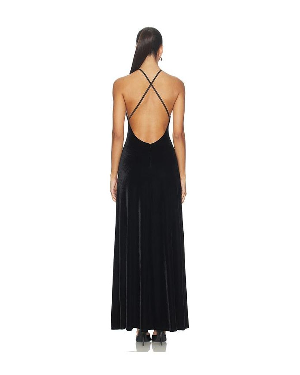 Tularosa Black Marilyn Velvet Gown