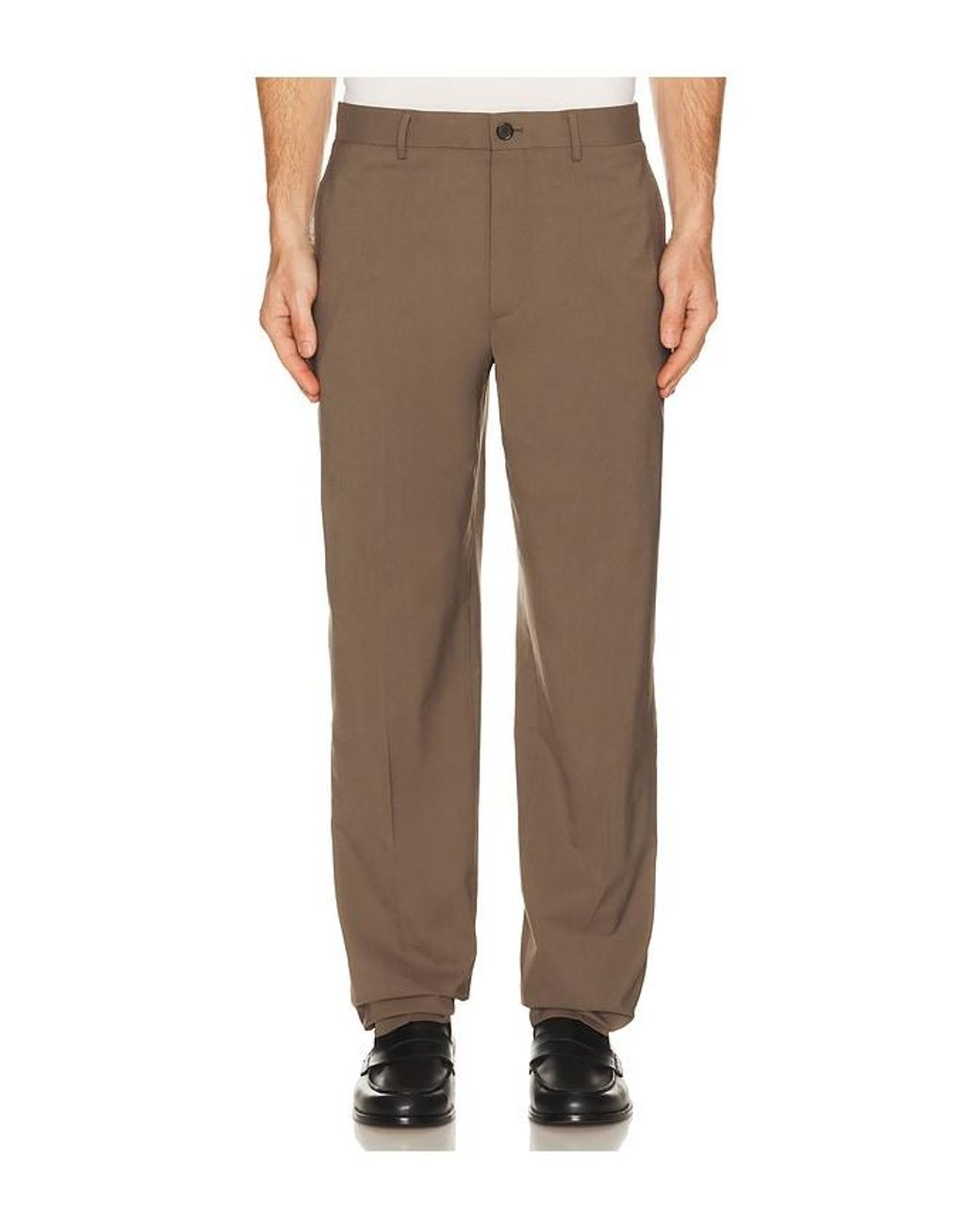 Theory Brown Motion Wool Curtis Pant for men