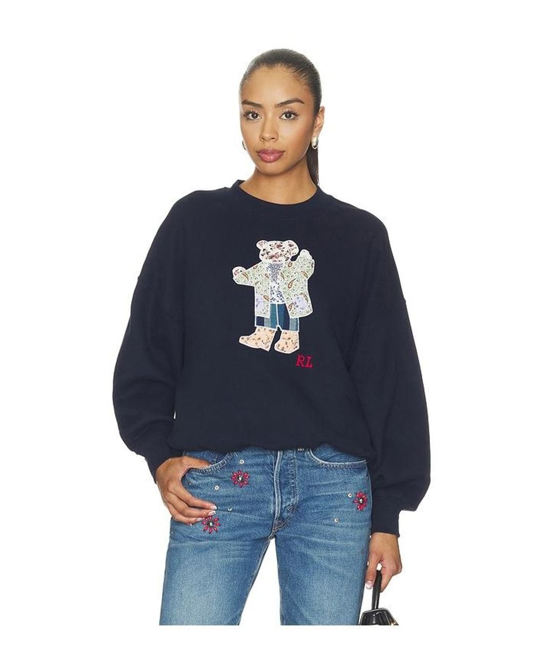 Polo Ralph Lauren Blue Fleece Crew Neck Sweatshirt