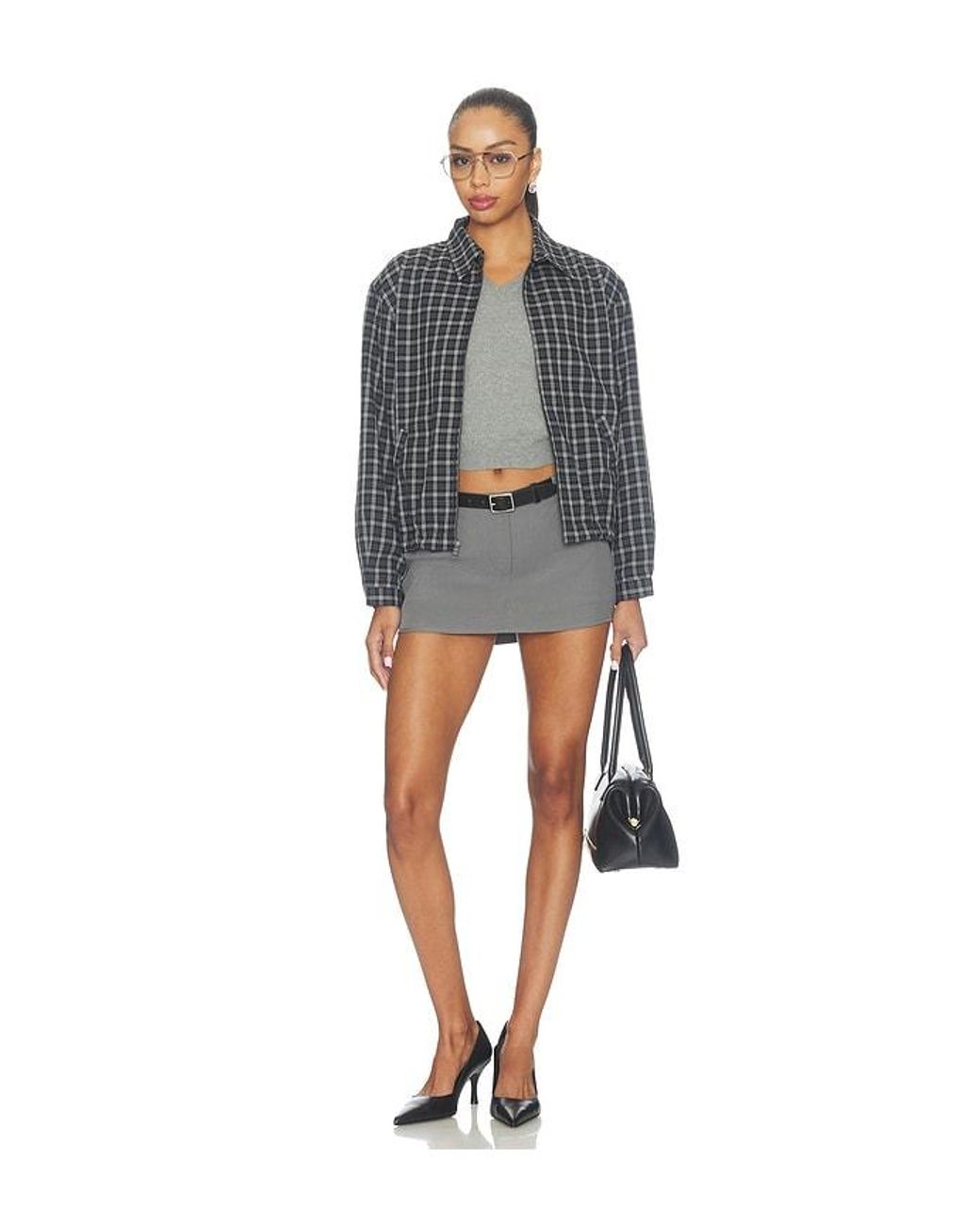 GOOD AMERICAN Black The Lightweight Bomber
