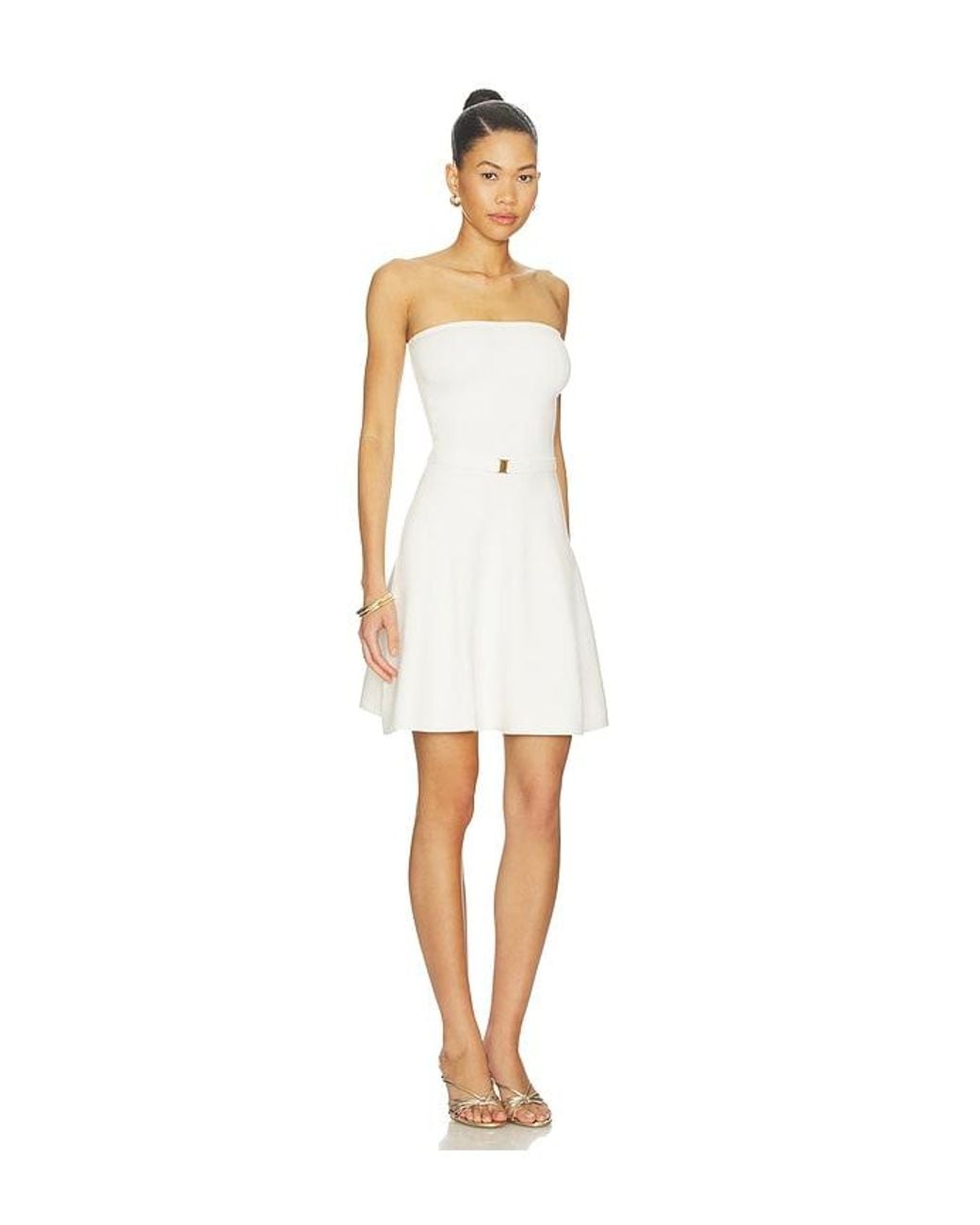 Karina Grimaldi White Mira Knit Mini Dress