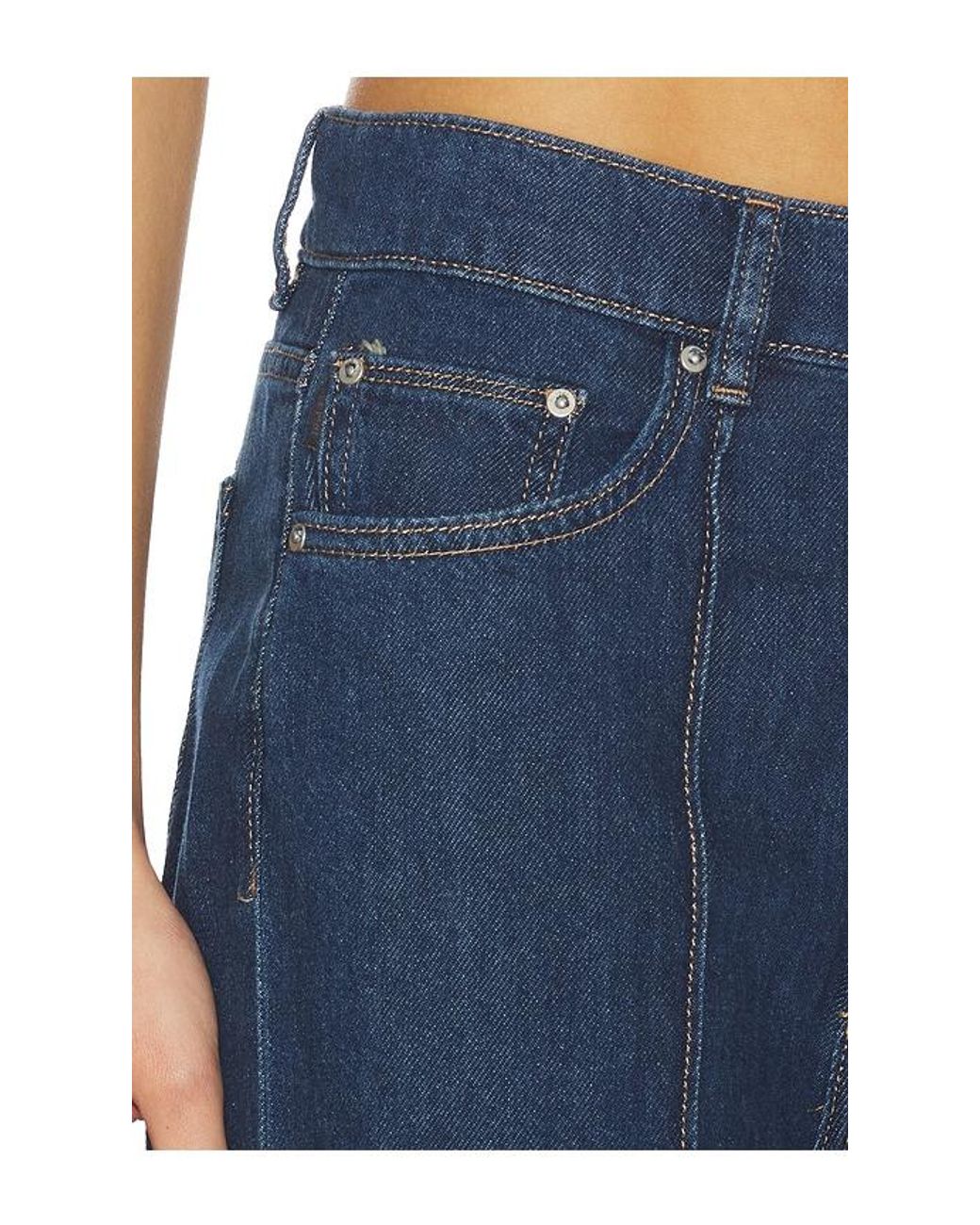 DL1961 Blue Hepburn Aura High Rise Wide Leg Jeans