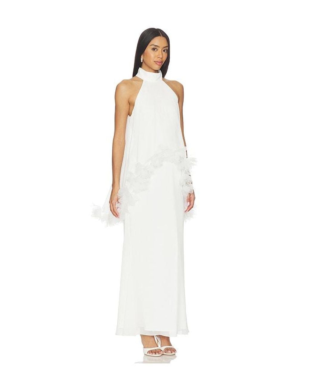 Elliatt White Poppy Layered Gown