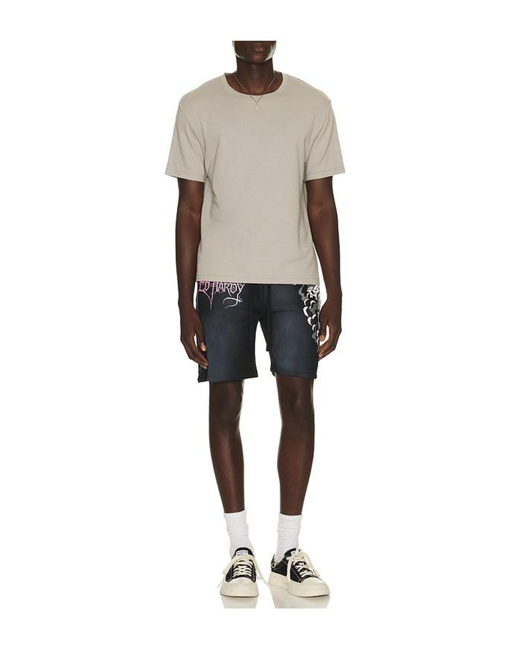Ed Hardy Black Reaper Fleece Short for men